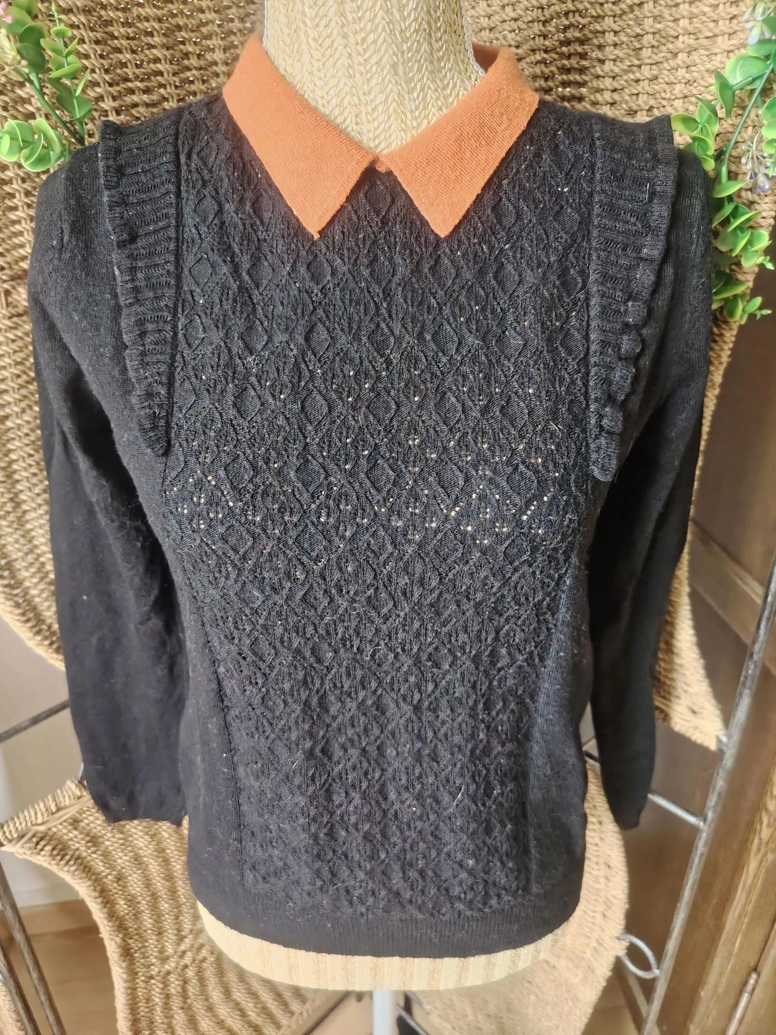 Suéter con cuello tipo camisa para mujer 36 La Petite Étoile – photo 2